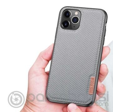 Dux Ducis Fino Serisi iPhone 11 Pro Max Kılıf Premium Dokuma Silikon Kılıf