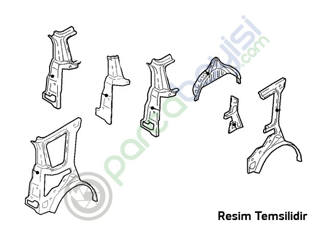 Kia Rio Arka Çamurluk İç Sacı Sağ Orjinal | 716021W210