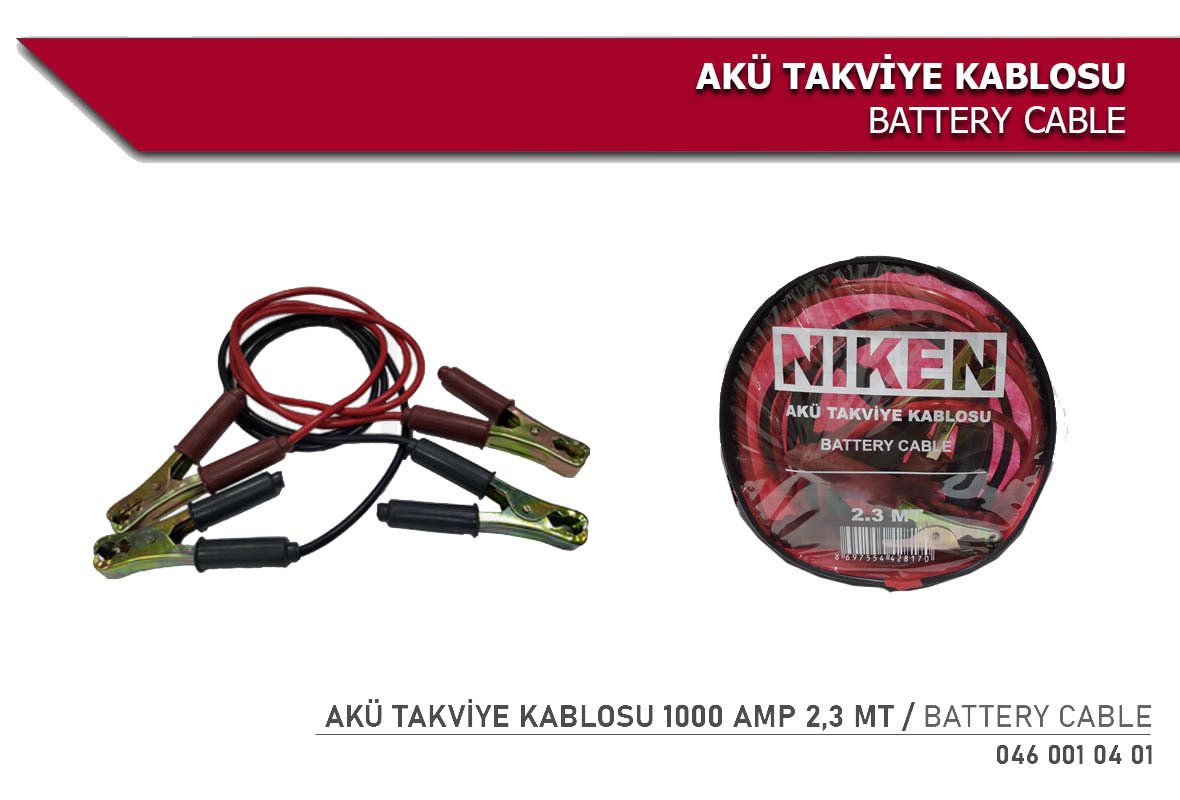 Akü Takviye Kablosu 1000 Amp 2 3 Mt