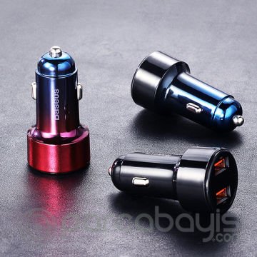 Baseus 45w Hızlı Şarj 4.0,3.0 Dual Usb Çıkışlı Araç Şarj Başlık