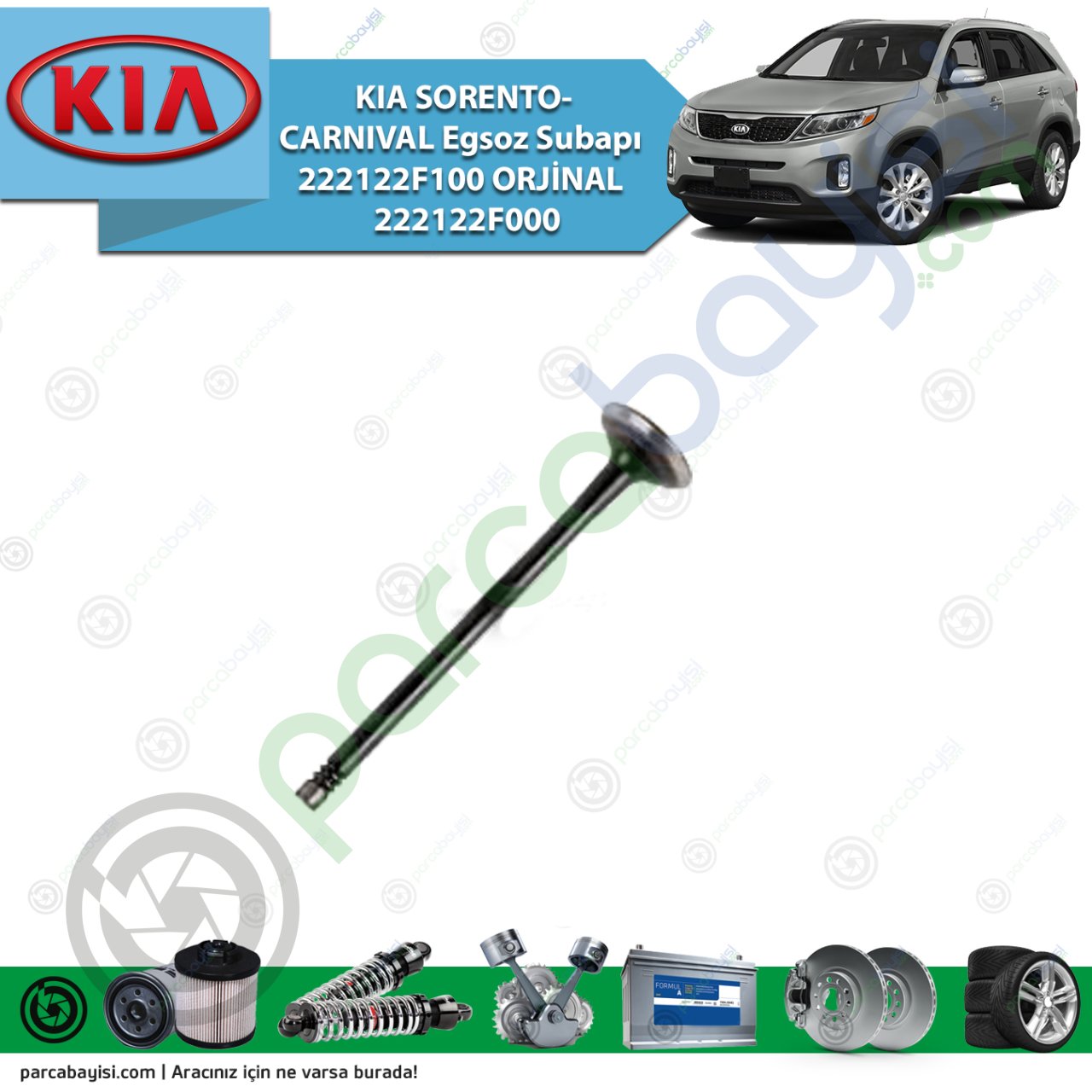 Kia Sorento-Carnıval Egsoz Subapı 222122F100 Orijinal | 222122F000