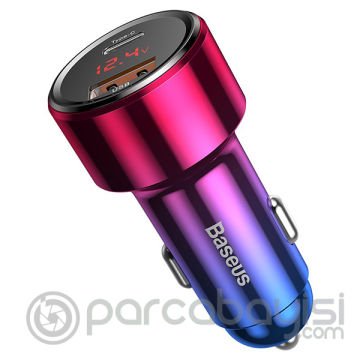 Baseus 45w Hızlı Şarj 4.0,3.0 1 Type C+usb Pps Araç Şarj Başlık