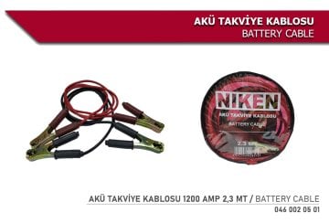 Akü Takviye Kablosu 1200 Amp 2 3 Mt