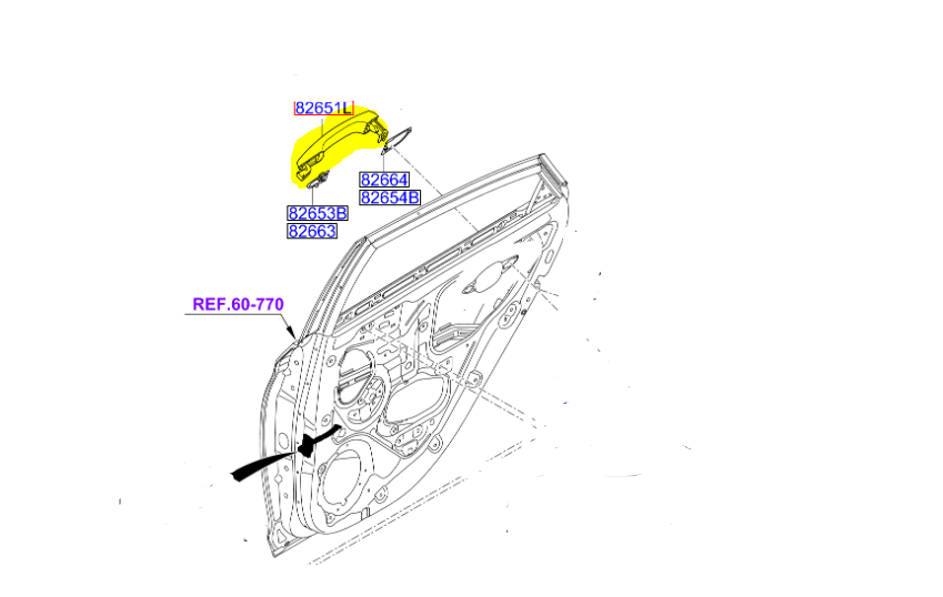 Kia Stonic Arka Kapı Dış Sol Açma Kolu Orjinal | 83651H8000