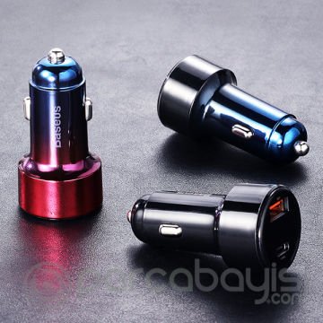 Baseus 45w Hızlı Şarj 4.0,3.0 1 Type C+usb Pps Araç Şarj Başlık