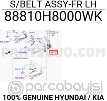 Ön Emniyet Kemeri Sol Orjinal | 88810H8000Wk