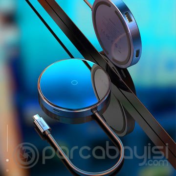 Baseus Circular Mirror Wireless Kablosuz Şarj+usb 3.0 Hub