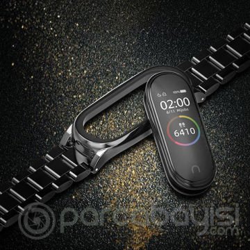 Mijobs Xiaomi Mi Band 4 Akıllı Saat 3 Bakla Çelik Kayış Kordon