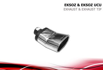 Eksoz Ucu Krom Siyah (Blt.512Bj)