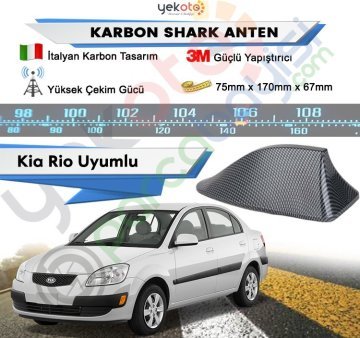 Kia Rio Karbon Shark Anten Köpek Balığı Anten Elektrikli İtalyan Tasarım