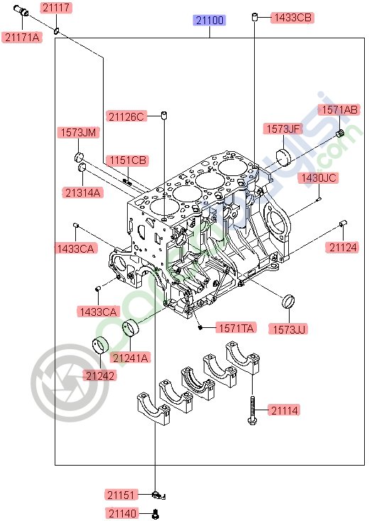 Silindir Bloku Kia Bongo Orjinal | 3J0234Au00