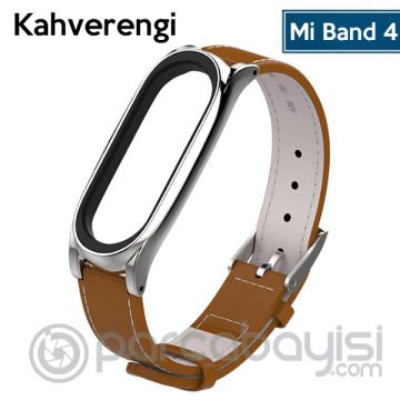 Mijobs Xiaomi Mi Band 5-4  Pu Deri Kayış Kordon