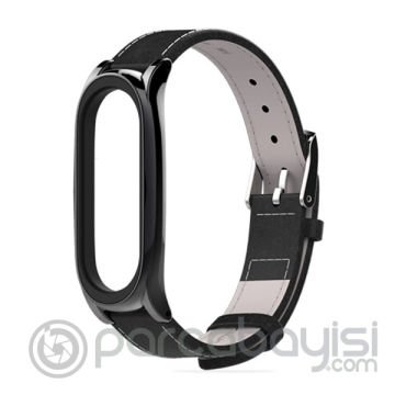 Mijobs Xiaomi Mi Band 5-4  Pu Deri Kayış Kordon