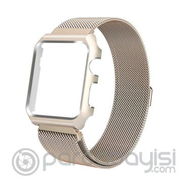 Ally İwatch İçin 42mm,2,3 Metal Kayış Milano Loop+metal Kılıf