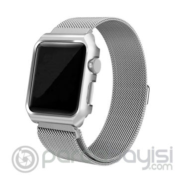Ally İwatch İçin 42mm,2,3 Metal Kayış Milano Loop+metal Kılıf
