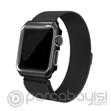 Ally İwatch İçin 42mm,2,3 Metal Kayış Milano Loop+metal Kılıf