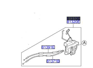 Kia Picanto Kapı Kilit Sol Ön Orjinal | 813101Y080