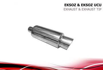 Eksoz Büyük Boy Susturuculu Paslanmaz Krom Spor Eksoz (Myx-0638)