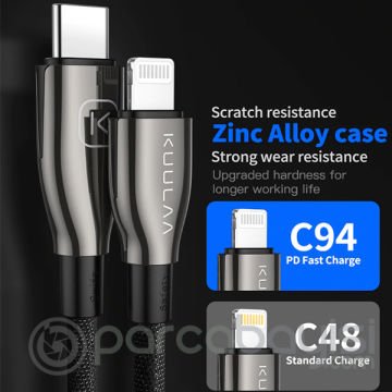 KUULAA 1Mfi sertifikalı Type-C to Lightning İPhone PD 18W Şarj Kablosu