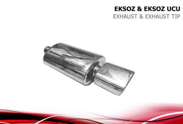 Eksoz Büyük Boy Dış Tek İç Çift Krom Eksoz (Myx-0644)