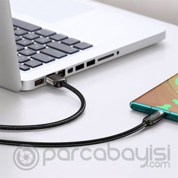 BASEUS Dijital Ekranlı Hızlı Şarj Kablosu USB TO TYPE-C 5A 2M