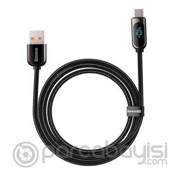 BASEUS Dijital Ekranlı Hızlı Şarj Kablosu USB TO TYPE-C 5A 2M