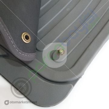 Lüks Halı Ve Kauçuk Oto Paspas Çıtçıtlı Havuzlu