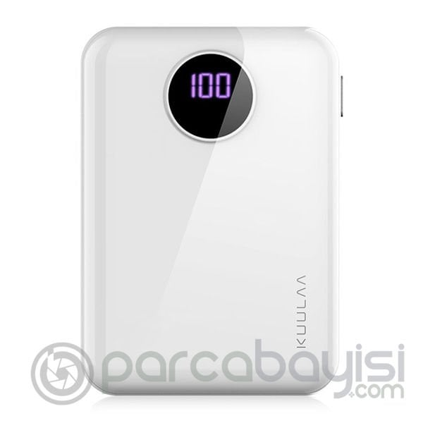 KUULAA-Çift USB Mini 10000mAh Dijital Gösterge PowerBank Taşınabilir Şarj