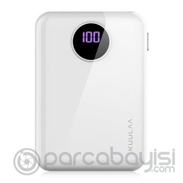 KUULAA-Çift USB Mini 10000mAh Dijital Gösterge PowerBank Taşınabilir Şarj