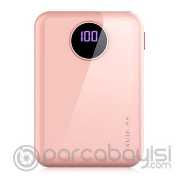 KUULAA-Çift USB Mini 10000mAh Dijital Gösterge PowerBank Taşınabilir Şarj