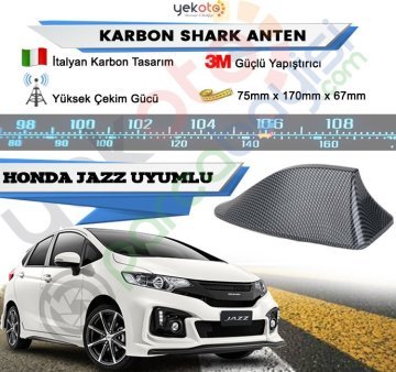 Honda Jazz Karbon Shark Anten Köpek Balığı Anten Elektrikli İtalyan Tasarım