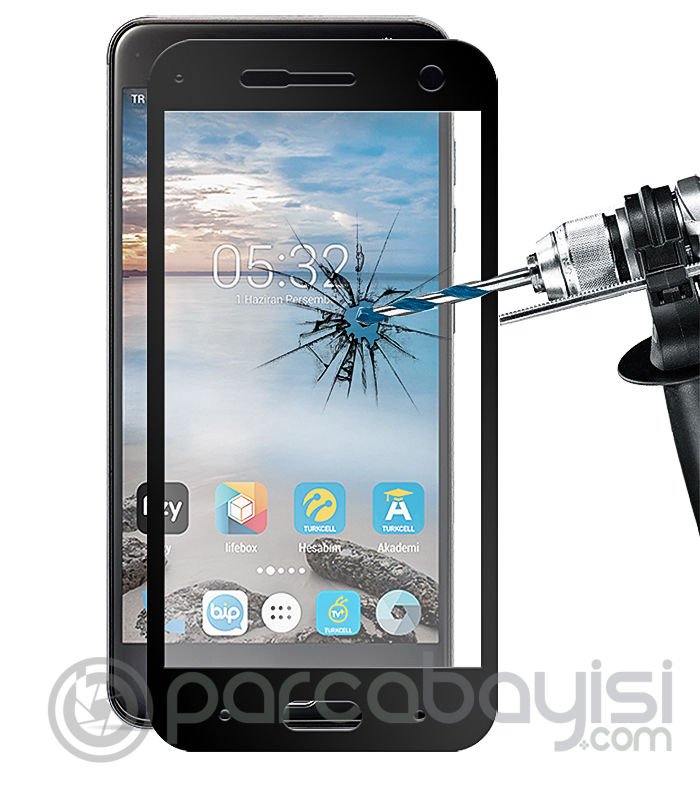 Turkcell T80 3d Full Kaplama Kırılmaz Cam Ekran Koruyucu