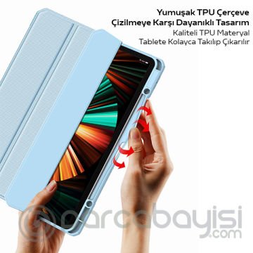 DUX DUCIS iPad Pro 12.9 (2018-2020-2021) Kılıf Kalem Yerli Toby Series Kılıf