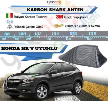 Honda Hr-V Karbon Shark Anten Köpek Balığı Anten Elektrikli İtalyan Tasarım