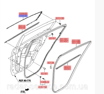 Kia Sportage Arka Kapı Bakaliti Sol Orjinal | 83850D9000