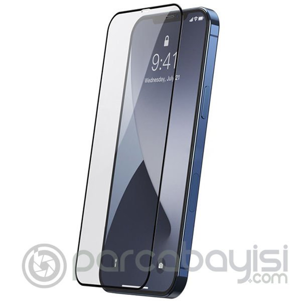 Baseus İPhone 12 Pro Max 6.7 Ekran Koruyucu 0.3MM Full Anti Blue Light Tempered Cam Ekran Koruyucu 2