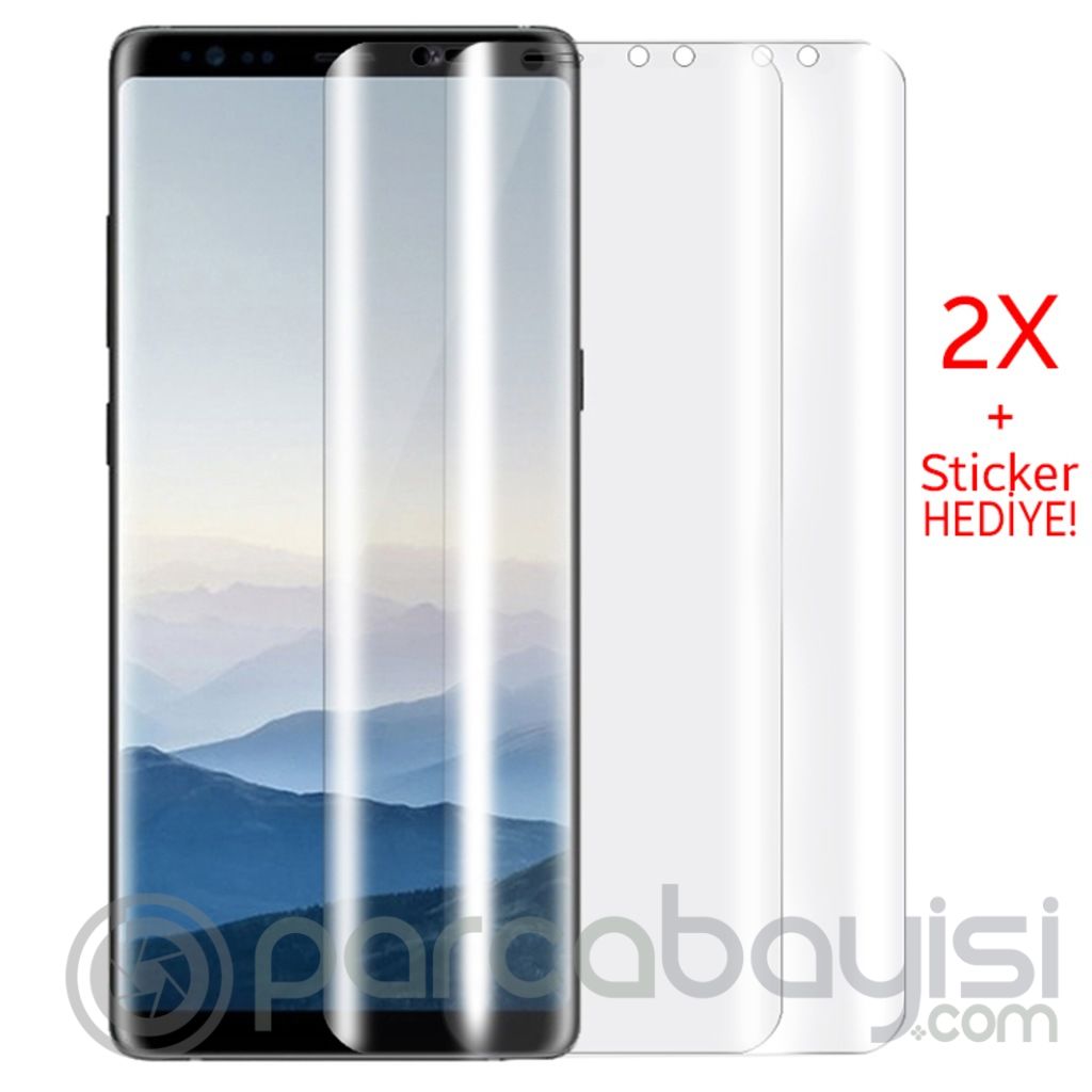 Gor Galaxy Note 9 3D Kavisli Darbe Emici Full Ekran Koruyucu 2 Adet Set