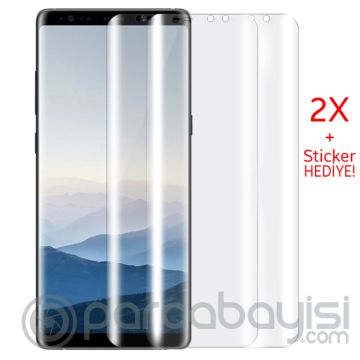 Gor Galaxy Note 9 3D Kavisli Darbe Emici Full Ekran Koruyucu 2 Adet Set