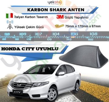 Honda City Karbon Shark Anten Köpek Balığı Anten Elektrikli İtalyan Tasarım