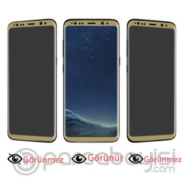 Ally Samsung Galaxy S8+ Plus İçin Privacy Gizlilik Kavisli Full Kırılmaz Cam Ekran Koruyucu
