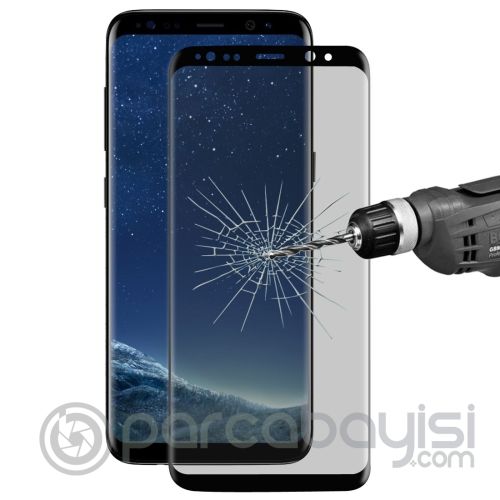Ally Samsung Galaxy S8+ Plus İçin Privacy Gizlilik Kavisli Full Kırılmaz Cam Ekran Koruyucu