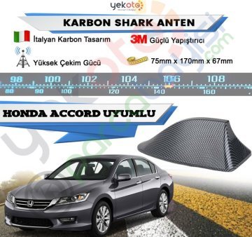 Honda Accord Karbon Shark Anten Köpek Balığı Anten Elektrikli İtalyan Tasarım