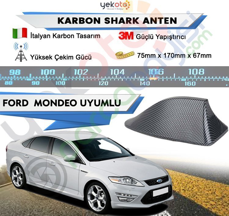 Ford Mondeo Karbon Shark Anten Köpek Balığı Anten Elektrikli İtalyan Tasarım