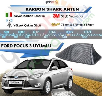 Ford Focus 3 Karbon Shark Anten Köpek Balığı Anten Elektrikli İtalyan Tasarım