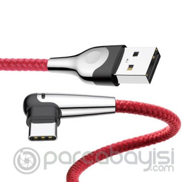 Baseus Mvp Led Işıklı Usb Type C Şarj Kablosu 3.0a 1metre Mobil Oyuncu Usb