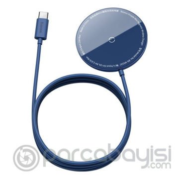 Baseus Simple Mini Kablosuz Wireless Şarj 15W 1.5M Type-C