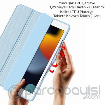 Dux Ducis iPad 7-8 -9 10.2 (2019,2020,2021) Kılıf Kalem Bölmeli Toby Series