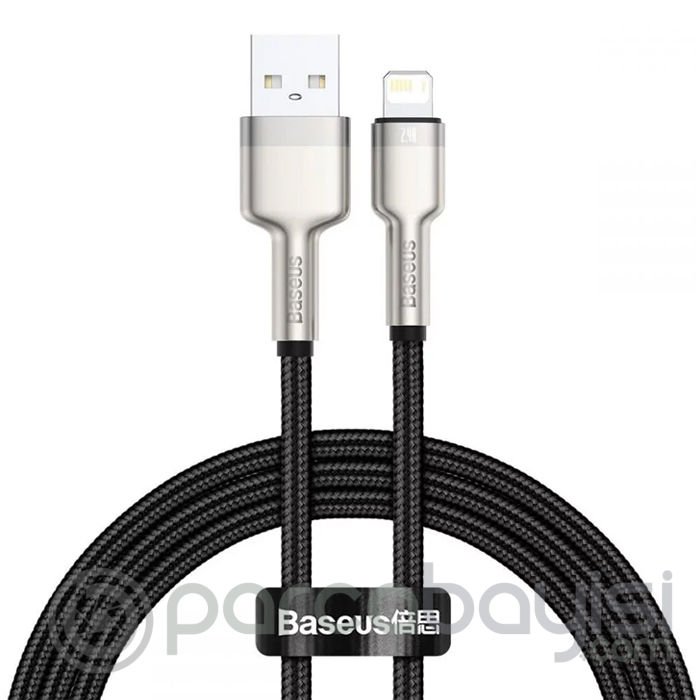 Baseus Cafule Series Metal USB to iPhone Lightning Şarj ve Data Kablosu 2.4a 1m