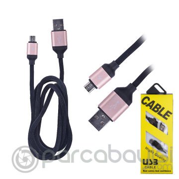 Android Kopmaz Karışmaz 2.4a Hızlı Şarj Usb Kablo