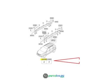 Kia Sportage Tavan Çıta Kapağı Orjinal | 872533W500